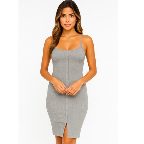Forever 21 Ribbed Knit Tank Dress in Heather Gray NWT Size Small - Picture 1 of 5